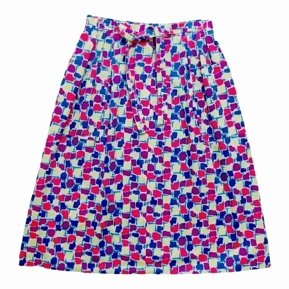🍀Vintage David Brooks LTD Multicolored Brush Stroke A-line Skirt Women’s Size 4